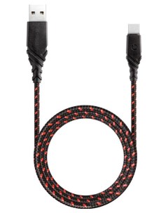 Кабель NyloGlitz USB C USB A 2 0 1 5 м красный Energea