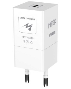 Сетевое зарядное устройство HP WC009 1xUSB Type C 3 А белый Hiper