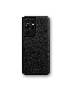 Кожаный чехол накладка для Samsung Galaxy S21 Ultra Snap Cover черный Melkco