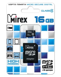 Карта памяти Micro SDHC 16GB Mirex