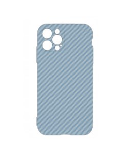 Чехол Iphone 12 Pro Max Carbon Matte голубой Luxó