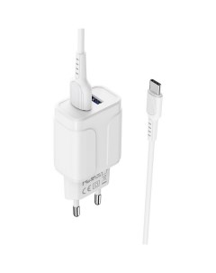 Сетевое зарядное устройство Type C на 2 USB 2 4A BA37A белый Borofone