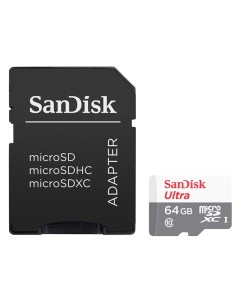 Карта памяти Ultra 64GB microSD адаптер SDSQUNR 064G GN3MA Sandisk
