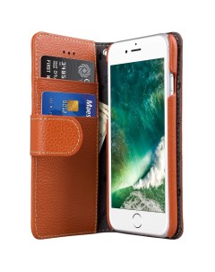 Чехол для Apple iPhone 7 8 Wallet Book Type Orange Melkco