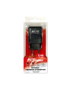 USB сетевое зарядное устройство 2 порта UT 724 2 4А Avs