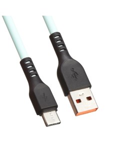 USB кабель LP USB Type C Extra TPE бирюзовый коробка Liberty project