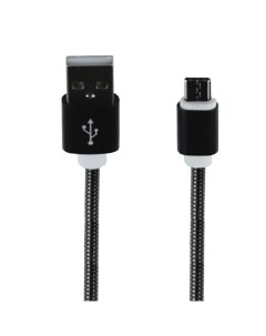 USB кабель LP Type C Металлическая оплетка 1м черный европакет Liberty project