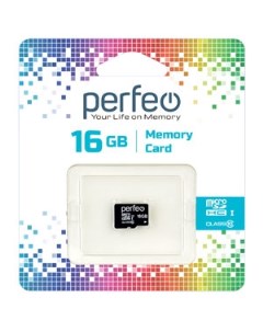 Карта памяти microSD 16GB High Capacity Class 10 без адаптера Perfeo
