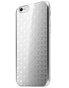 Чехол накладка KROM для Apple iPhone 6 6S пластиковый серебристый Itskins