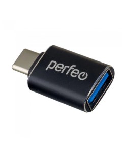 Адаптер USB на Type C c OTG 3 0 PF VI O009 Black чёрный Perfeo