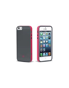 Чехол для Iphone 5 без рисунка серый с розовым Sbs