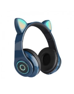 Наушники светодиодные кошачьи уши HL89 СИНИЕ Cat ear