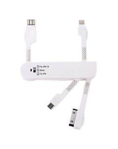 Портативный USB адаптер Noname для смартфонов 4 в 1 Белый Nobrand