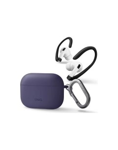 Чехол NEXO Liquid silicone Sports ear hooks для AirPods Pro 2 Фиолетовый Uniq