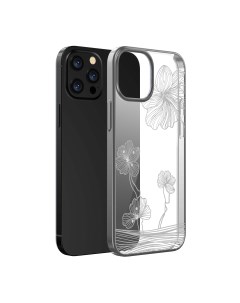Чехол Crystal Flora Case для iPhone 13 Pro Max Silver Devia