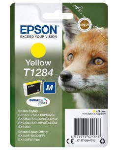 Картридж для струйного принтера T1284 C13T12844012 желтый оригинал Epson