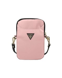 Сумка CG Mobile Nylon Phone bag with Triangle metal logo для телефонов до 8 Розовый Guess