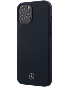 Чехол Mercedes Liquid silicone Hard для iPhone 12 Pro Max Синий MEHCP12LSILNA Mercedes-benz