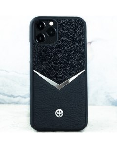Чехол iPhone 13 Pro Max Stingray Daw Black Leather HM Premium Euphoria