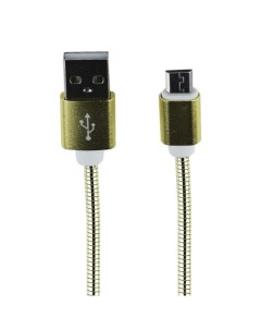 USB кабель LP Micro USB Металлическая оплетка 1м золотой европакет Liberty project