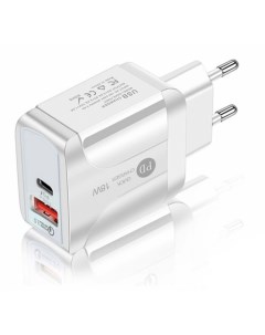 Зарядное устройство для зарядки PD18W 5V2A USB Type c QC3 0 белое Box 69