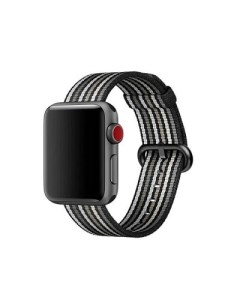 Ремешок для Apple Watch 38 mm Woven Nylon серо черный Alpen