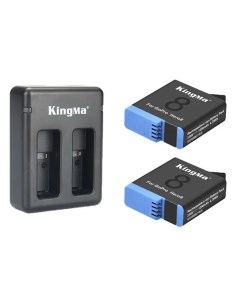 Зарядное устройство GP8 Kit BM042 2 аккумулятора GoPro Hero8 7 6 5 Kingma