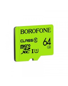 Карта памяти 64GB microSD Card Class 10 Green Borofone