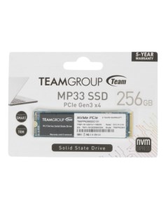 SSD накопитель MP33 M 2 2280 256 ГБ TM8FP6256G0C101 Team group