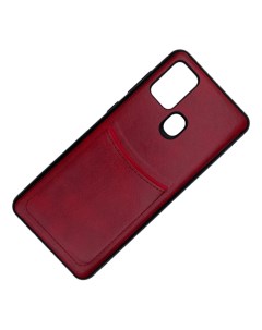 Чехол с кармашком для Samsung A21S красный Ilevel