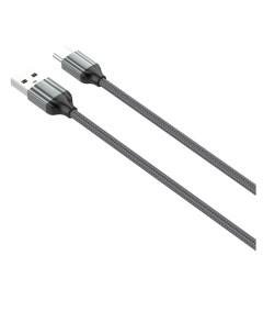 LS432 USB кабель Type C 2m 2 4A медь 120 жил Нейлоновая оплетка Gray Ldnio