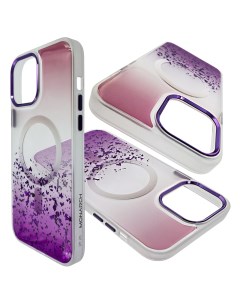 Чехол для iPhone 12 QVCS MON SD 12 VT белый с фиолетовым Monarch