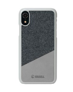 Чехол Tanum Cover для Apple iPhone XR кожаный серый Krusell
