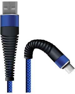 Кабель Fishbone micro USB B m USB A m 1м синий 38501 Borasco