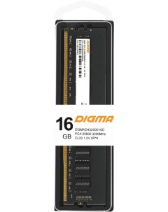 Оперативная память DGMAD43200016D DDR4 1x16Gb 3200MHz Digma