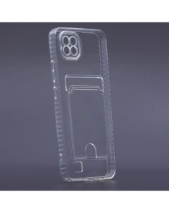 Силиконовый чехол с карманом для карт Realme C20 прозрачный Tpu