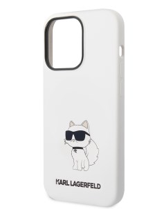 Чехол для iPhone 14 Pro Max силиконовый White Karl lagerfeld
