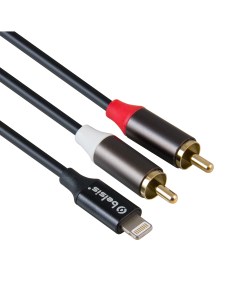 Кабель Lightning 2RCA 24 бит 48 кГц совместим с iPhone Аудио Стерео 1 метр BW1622 Belsis