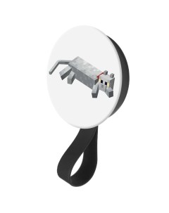 Кольцо держатель с зеркалом для телефона Minecraft Кошка Krutoff