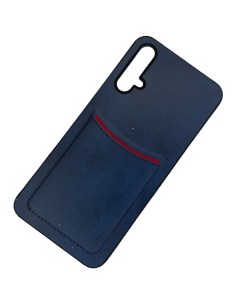 Чехол с кармашком для Huawei Nova 5 темно синий Ilevel