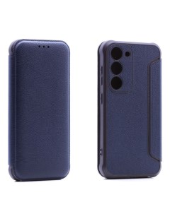 Чехол книжка для Samsung S23 Plus с защитой для камеры синий Smart case