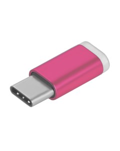 Переходник USB Type C MicroUSB 2 0 M F Розовый Gcr
