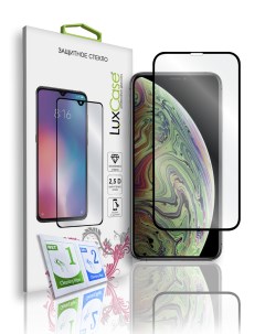 Защитное стекло на iPhone XS Max 11 Pro Max 2 5D Полноклеевое Черная рамка 77885 Luxcase