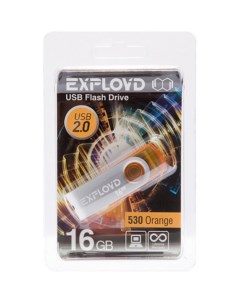 Карта памяти USB 16Гб EX016GB530 EX016GB530 Orange Exployd