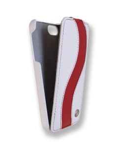 Кожаный чехол для Apple iPhone 5 5S SE Jacka Type Special Edition Red White Melkco