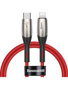 Кабель USB Type C m Lightning m 1м Horizontal Data Cable Красный CATLSP 09 Baseus
