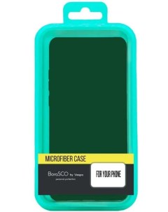Чехол накладка для Redmi 12C зеленый опал Microfiber Case BoraSCO Xiaomi