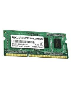 Оперативная память FL1600D3S11SL 2G DDR3L 1x2Gb 1600MHz Foxline