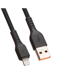 USB кабель LP для Apple Lightning 8 pin Extra TPE черный коробка Liberty project