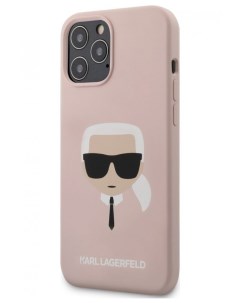 Чехол Karl Lagerfeld Liquid silicone iPhone 12 Pro Max Розовый Cg mobile